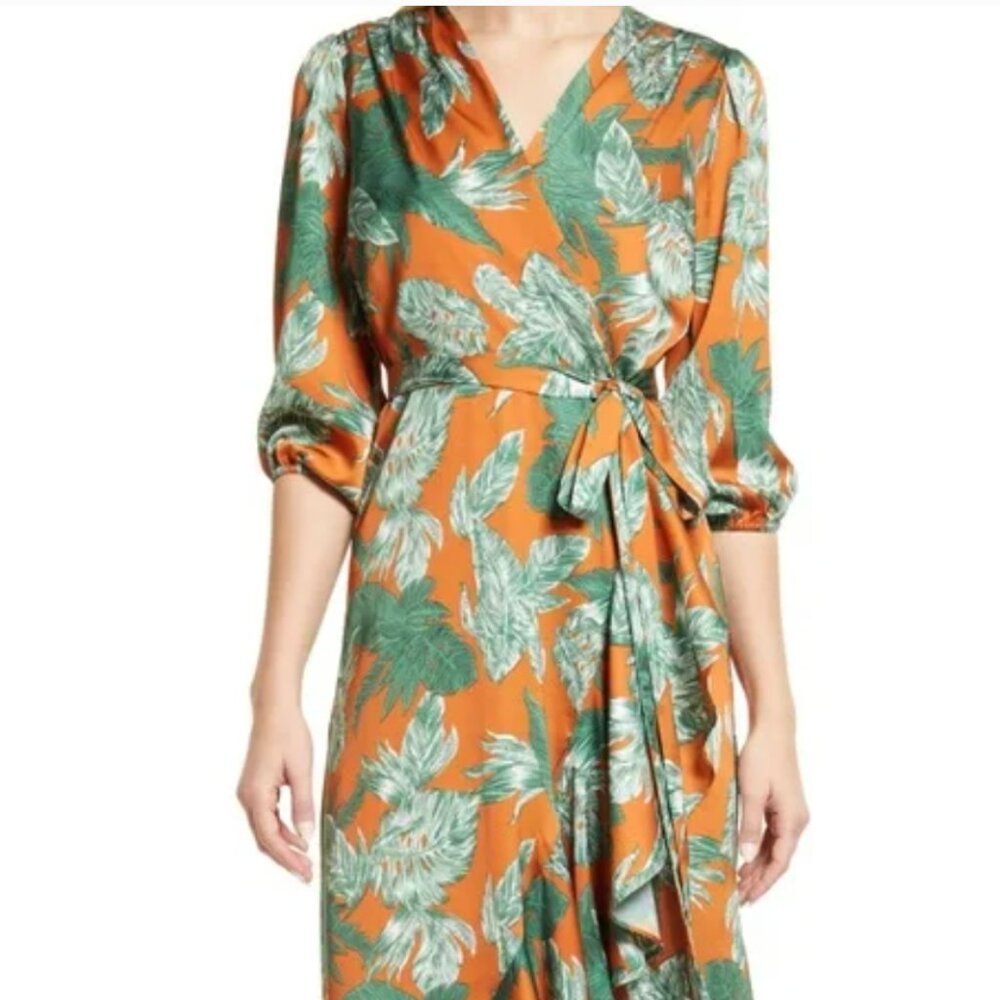 Sam Edelman Floral Wrap Dress~size 8 - Picture 3 of 15